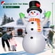 thumbnail image 2 of Muñeco de nieve inflable navideño de 3 m con luces LED para decoración exterior, 2 of 6