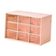thumbnail image 4 of Organizador de cajones pequeño para escritorio, organizador de cuentas para mujeres y niñas, caja de almacenamiento para joyería, suministros de arte, 9 Cajones Rosa Piel, 4 of 5