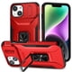 thumbnail image 1 of Funda Armada para iPhone 14 con Tapa Deslizante y Soporte Magnético Giratorio Rojo, 1 of 5