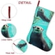 thumbnail image 5 of Nutria Tema: Calcetines de Navidad, fino lino blanco para colgar en escaleras y chimenea, decoración navideña para el hogar, regalo de Navidad. 45cm × 32cm, 5 of 5