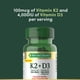 thumbnail image 3 of Suplemento de vitamina D3 K2 de Nature's Bounty de 4000 UI + 100 mcg, 3 of 3