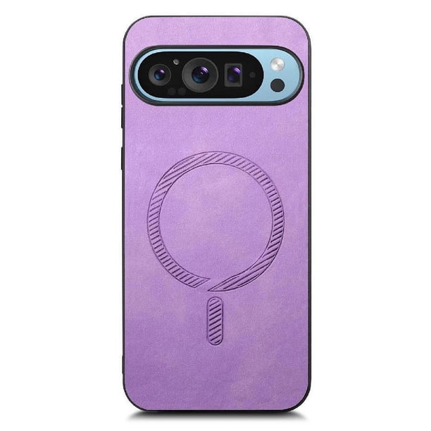 Magnetic Slim Case for Google Pixel 9 Pro XL with Camera Guard & Anti-Scratch Back Purple