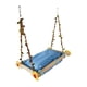thumbnail image 1 of Jaula Para Pájaros, Hamaca De Madera, Perchas Para Pájaros, Jaula De Juguete Para Guacamayos, Pinzones, Cacatúas, Color Azul, 1 of 5