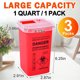 thumbnail image 2 of Contenedor para punzocortantes CHANGTIKEJI 1 Quart, 2 of 3