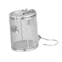 Magideal - De Especias Reutilizable Malla Fina De Material Acero Inoxidable Con Gancho De Cadena Colador De Té Para Sopa Condimento Hierbas De Separación De , Los 8X10Cm
