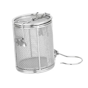 Magideal - De Especias Reutilizable Malla Fina De Material Acero Inoxidable Con Gancho De Cadena Colador De Té Para Sopa Condimento Hierbas De Separación De , Los 8X10Cm