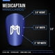 thumbnail image 2 of Mini espinilleras MediCaptain MiniGuards 9,9 x 6,1 cm, azul, 2 of 7
