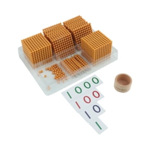 Bothyi - Juego De Banco De Matemáticas Montessori Con Cuentas Doradas Para Niños En Edad Preescolar