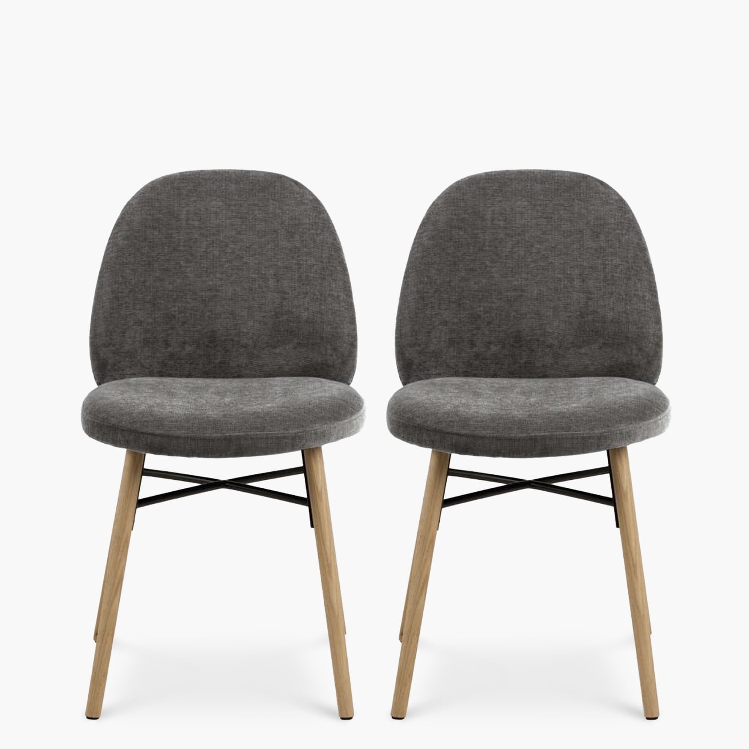 Form Design - Pack 2 Silla Tapiz Remy Gris Oscuro