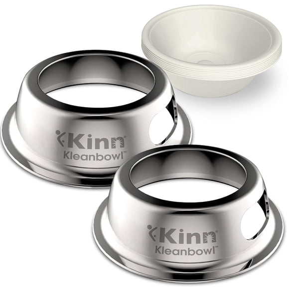 Tazón para mascotas Kinn 240 ml acero inoxidable - paquete de 2