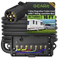 Cable Para Remolque Gearit De 7 Vías Con Caja De Conexiones Impermeable De 4.9 Metros