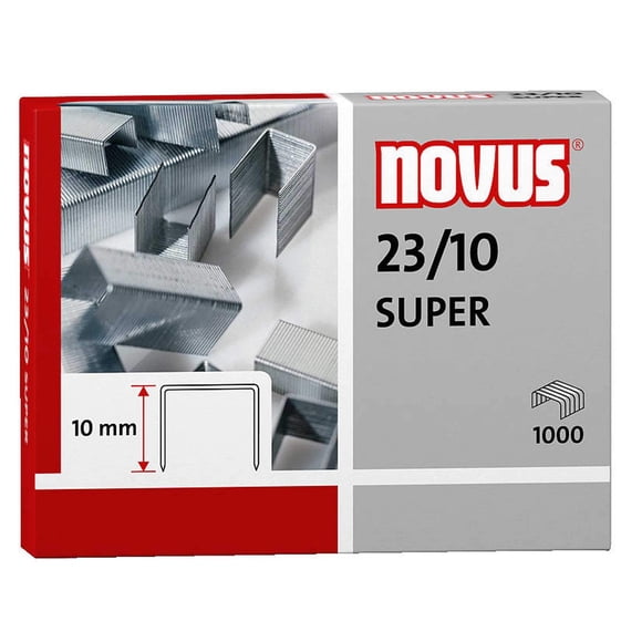 Grapas Novus 23/10 de alambre de acero de 10 mm, 1000 unidades