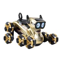 Fliperex - Perro Robot A Control Remoto Rc Juguete Con Luces Y Sonido Dorado