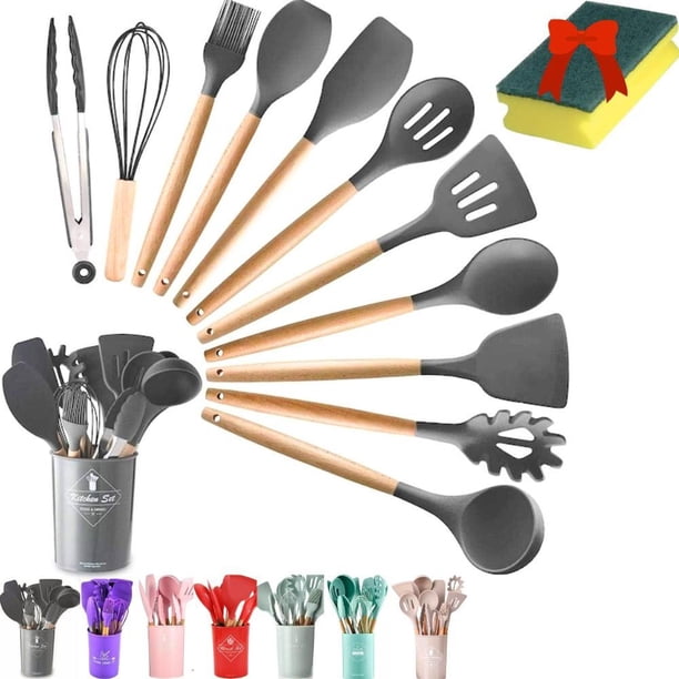 12 Piezas De Palas Y Espátulas Utensilios Okaeri Reposterías gris