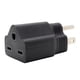 thumbnail image 1 of Adaptador de Enchufe Portátil 110-120V a 220-240V, Negro, 1 of 3