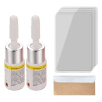 Magideal - De Reparación De Grietas De Parabrisas De 2 Piezas, Juego De Reparación De Líquido De Vidrio De Ventana, Reparación De Grietas De Chips De Arañazo Blanco