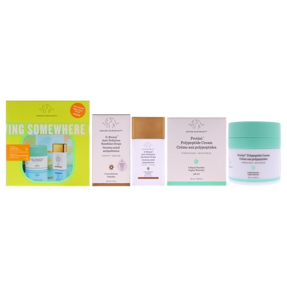 Set Drunk Elephant Glowing Somewhere Good 30ml D-Bronzi Anti Pollution Sunshine Drops 50ml Protini Polypeptide Cream Unisex