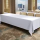 thumbnail image 4 of Mantel rectangular de poliéster con aspecto de lino, impermeable, antiarrugas y antimanchas, 140 x 220 cm, color blanco, 4 of 5