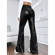 thumbnail image 4 of Pantalón De Cuero Flare Tiro Medio Para Mujer Negro Talla M-L, 4 of 4