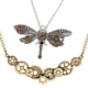 thumbnail image 1 of 2pcs steampunk libélula engranaje colgante biker collar gótico cadena mecánica, 1 of 3