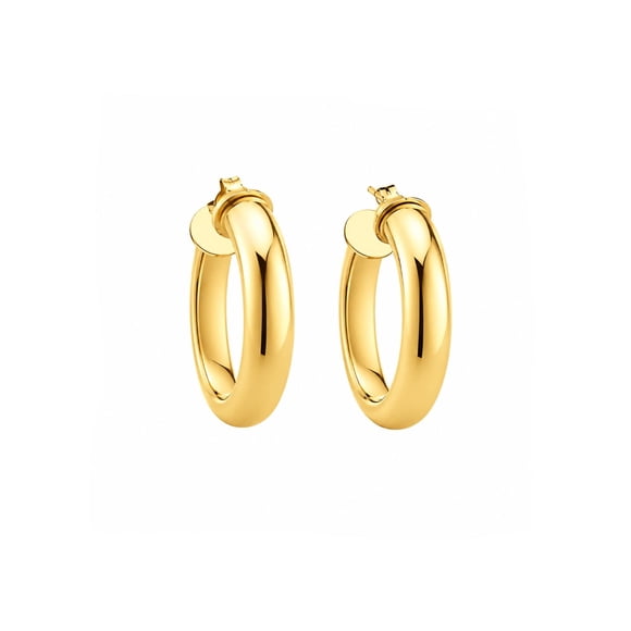 Argollas Bold con Baño de Oro 18K.