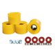 thumbnail image 1 of 4 Piezas Patines De Ruedas Patineta Sure Grip Rollerskate Ruedas Amarillo, 1 of 5