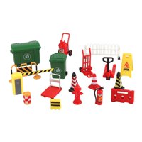 Bothyi - Mini Señales De Tráfico Juguetes Modelo Escena Para 1/36 Decoración De Escritorio Señales De Calle 19 Piezas