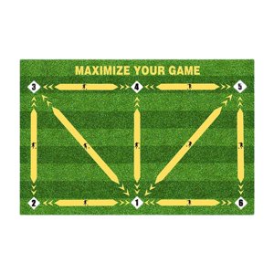 Ioensy - Alfombra De Entrenamiento De Fútbol, Tapete De Entrenamiento De Fútbol Plegable Para Uso Doméstico, Hombres Y Mujeres, 80Cm X 120Cm