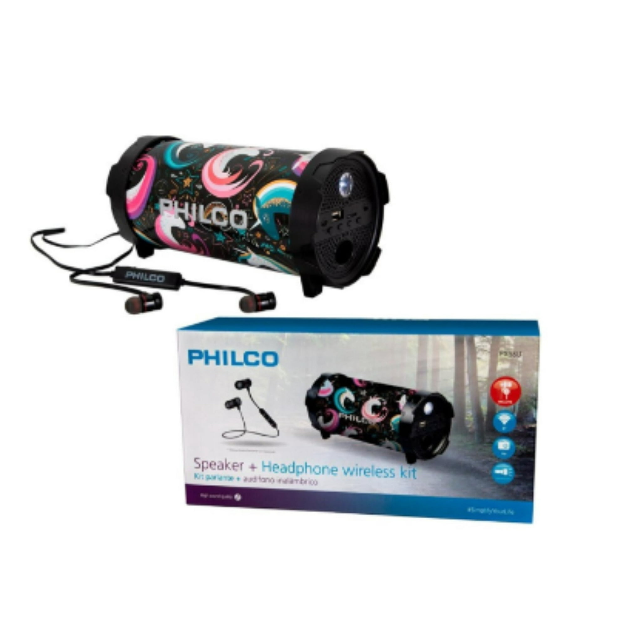 Bazooka Parlante Con Audifonos Bt 10w Philco