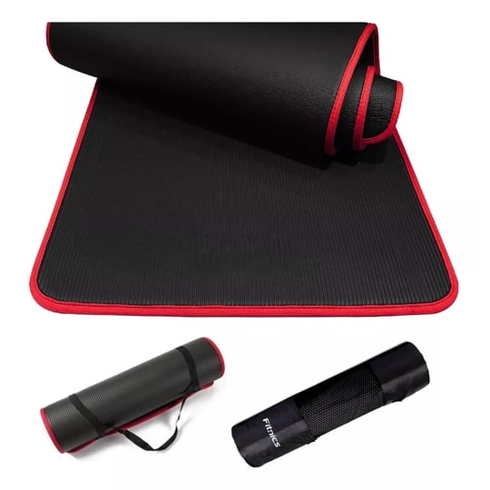 Genérico - Mat Yoga Colchoneta Ejercicio 10mm Borde Tela Bolso Correa