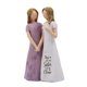 thumbnail image 3 of Estatua De La Amistad De Las Niñas, Figura De Regalo, Estantería, Escultura De Resina De Hermanas De Navidad, Color Morado, 3 of 3