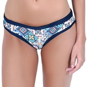 Samia - Bikini Calzón Clásico Estampado Azul L