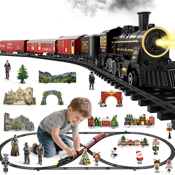 Set Tren Eléctrico Niploow Sonido Luces Humo