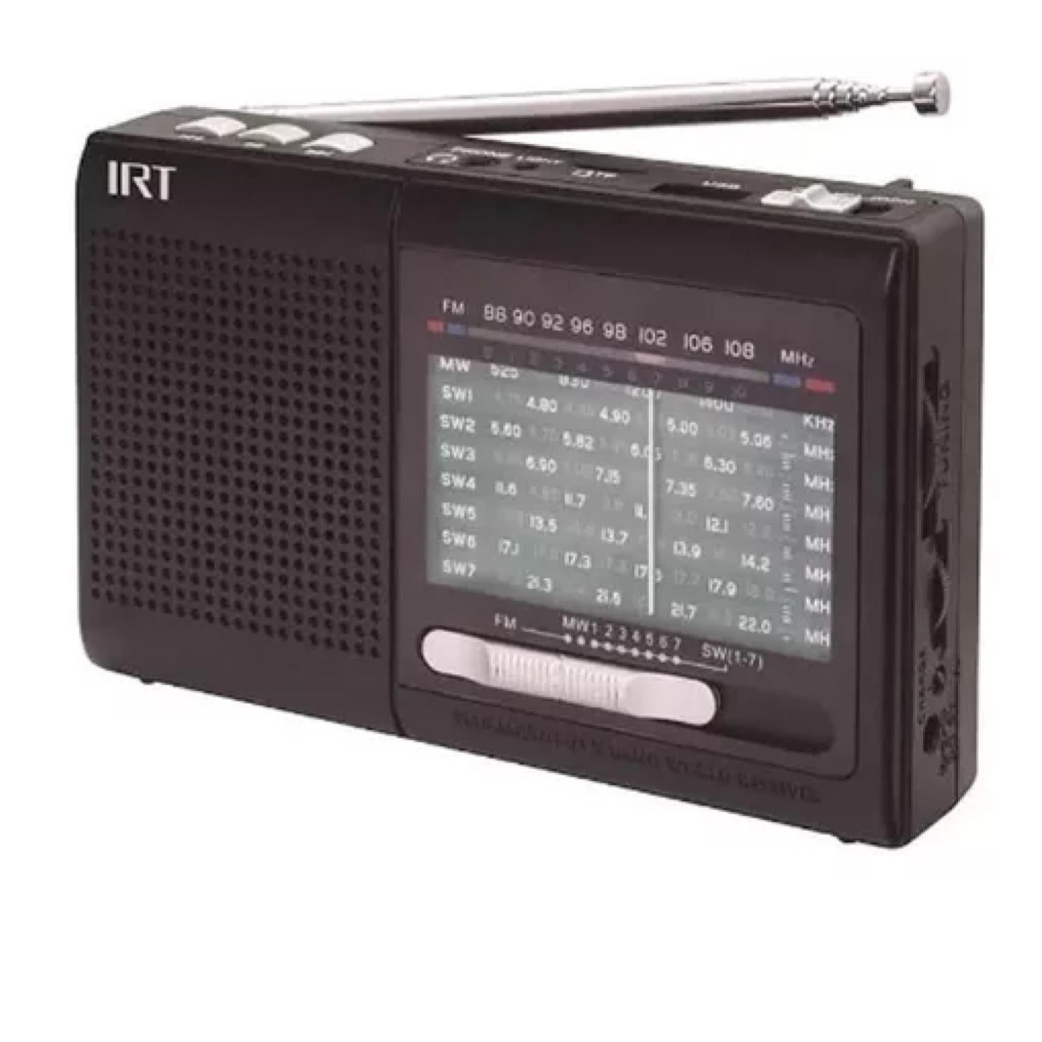Irt - Radio Portatil 9 Bandas Fm Am Sw Usb Negro