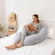thumbnail image 2 of Cojin Almohada Maternal Gris Pre y Post Natal Funda Extra Suave, 2 of 5
