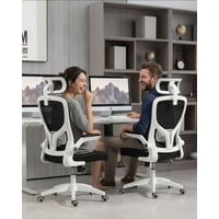 Myl Todo Hogar - Pack 2 Silla De Escritorio Ergonómica Con Cabezal Ajustable Blanco