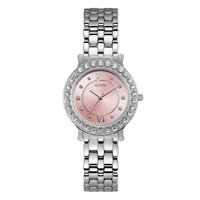 Reloj Guess U1062L2 De Acero Inoxidable Con Cristal Rosa Y Tono Plateado