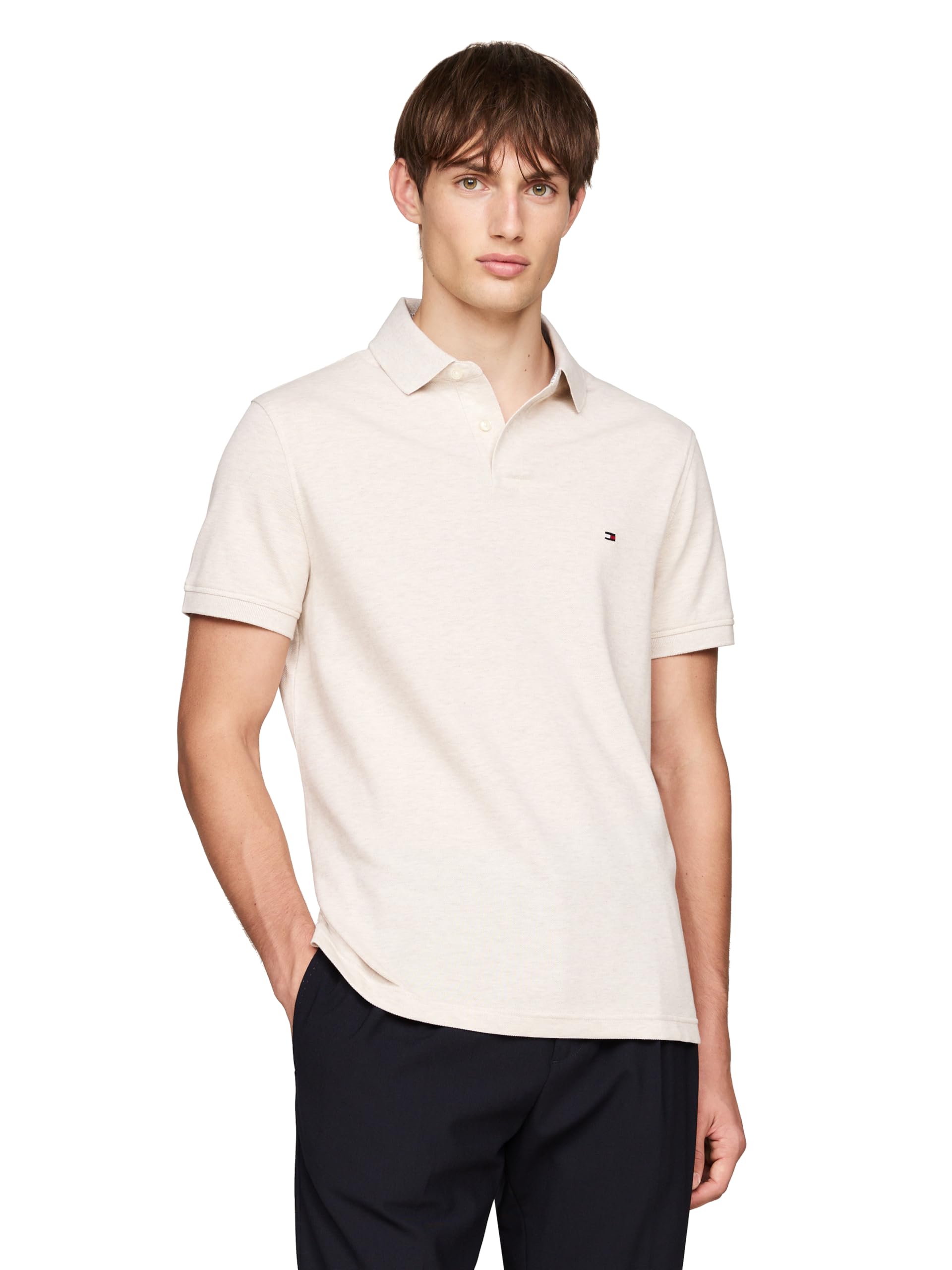 Polo Tommy Hilfiger 1985 Slim De Manga Corta Para Hombre