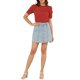 thumbnail image 2 of INSPIRE CHIC Blusas de Mujer con Fruncidos Cuello Redondo Manga Corta Camisa Floral Roja XS, 2 of 7
