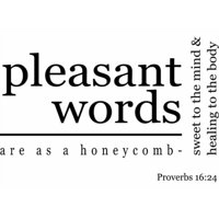 Rienda Libre Graphics - Decomural Pleasant Words Bible Verse Ws-15153