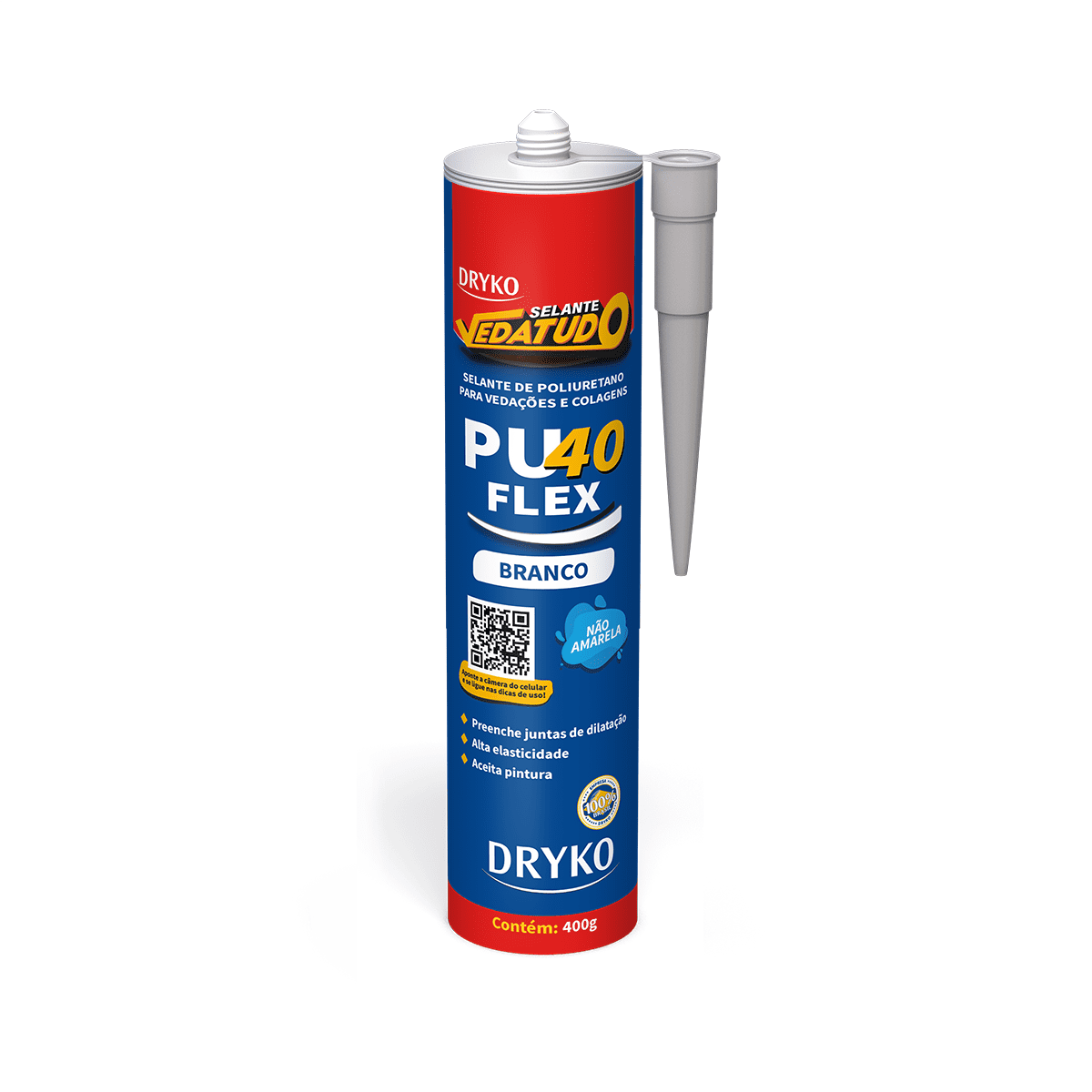 Sellador Dryko Pu40 Flex Poliuretano Blanco - 400gr
