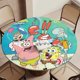 thumbnail image 5 of Bob Esponja-theme Fitted Round Tablecloths Elastic Edged Table Covers Waterproof Table Cloth for Kitchen Holiday Party Tables Decor 120cm, 5 of 6