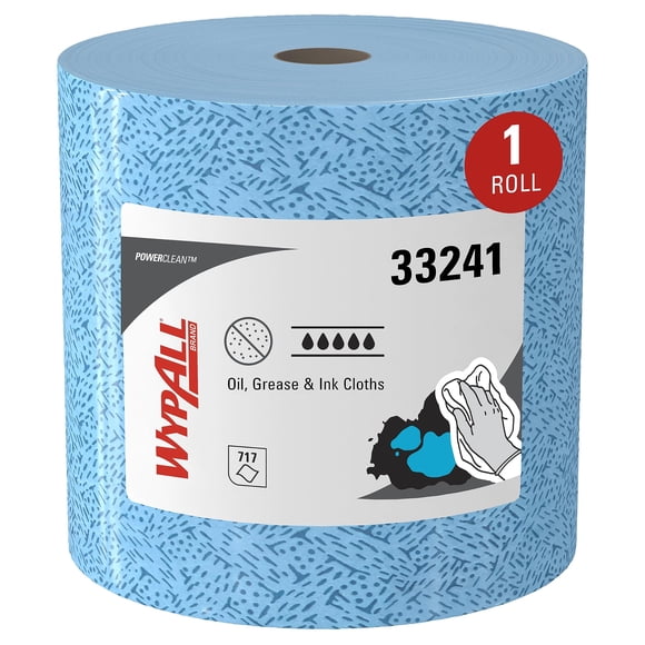 Toallitas Wypall con aceite, grasa y tinta, 717 hojas, azul