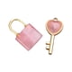 thumbnail image 5 of Juego De Colgante De Collar Con Llave De Pareja, Llave En Forma De Corazón Para Viajes En La Calle, Cumplea?os, Rosa, 5 of 5