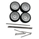 thumbnail image 3 of 4 Piezas Ruedas Y Neumáticos De Coche RC Accesorios De Coche De Aleación RC Para Bricolaje A Escala 1/64 Estilo Blanco C, 3 of 5