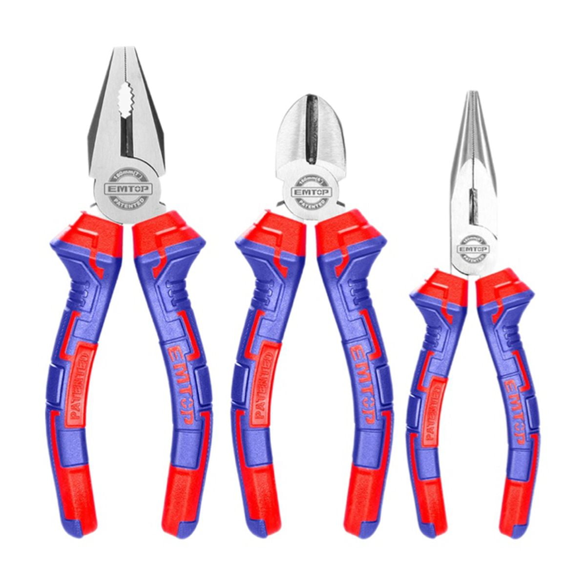 Emtop - Pack 3 Alicates 8/6/6