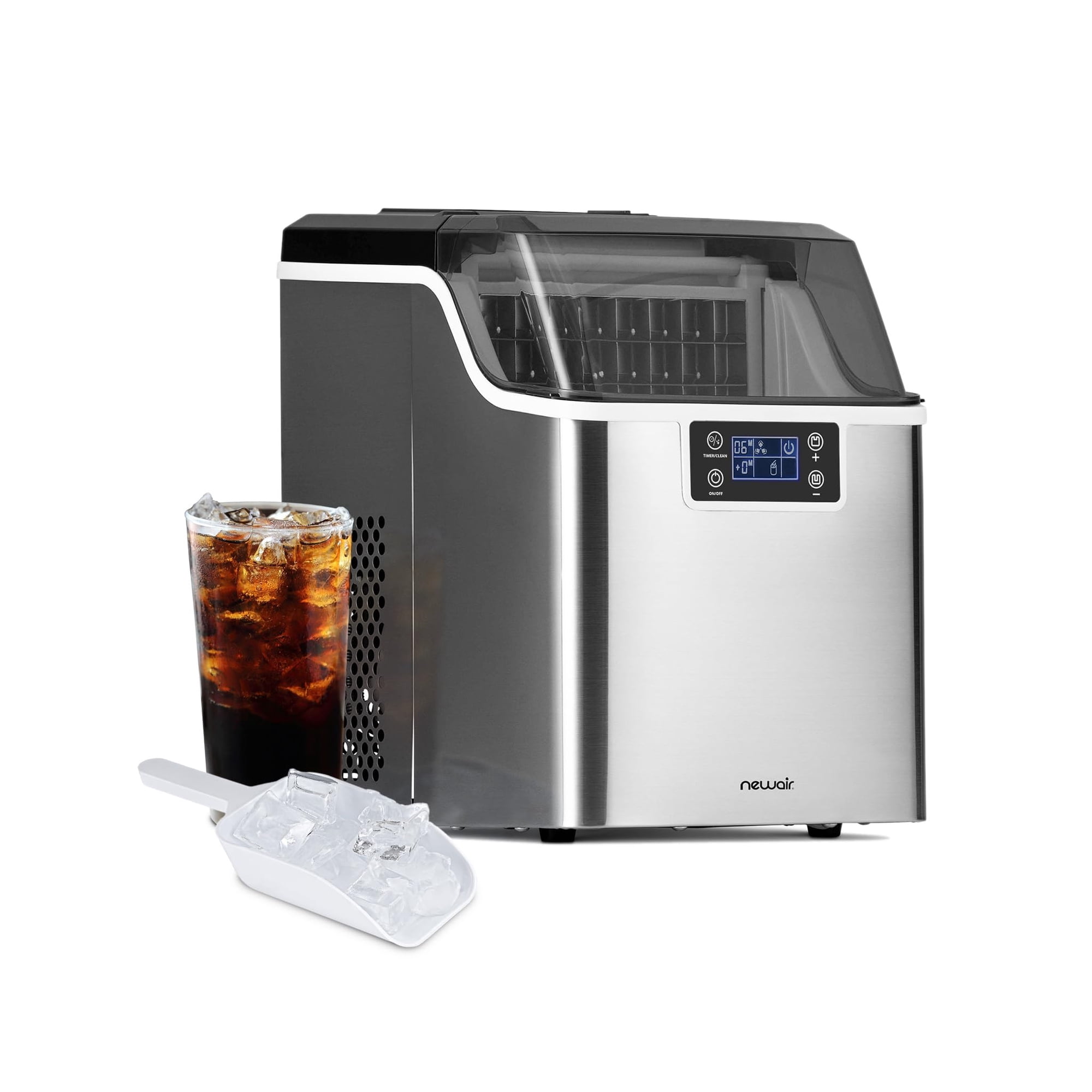 Máquina De Hielo Portátil De Acero Inoxidable Newair De 20 Kg/día