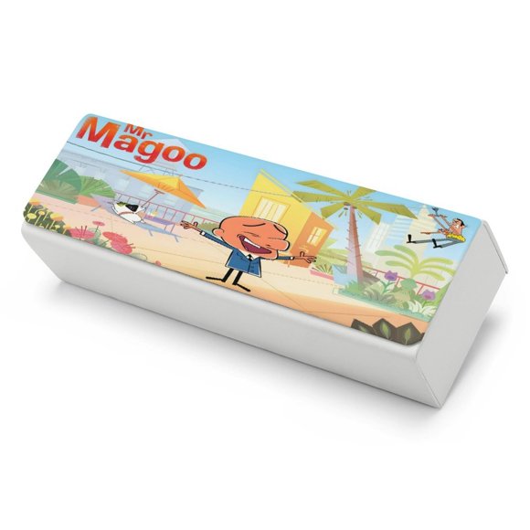 Mr. Magoo Estuche Rígido para Gafas de Cuero Hombres y Mujeres