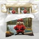 thumbnail image 5 of Castor Conjunto de sábanas temático, trío de piezas, cómodo y amigable con la piel, diseño único, regalo de decoración para el hogar para familiares, amigos y fans,173cm *218cm, 5 of 6