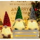 thumbnail image 2 of Gnomo de Navidad iluminado, sombrero de lentejuelas hechas a mano, regalo de vacaciones de peluche de peluche, decoraciones de Navidad de mesa de invierno operadas por batería, 3 piezas (roj, 2 of 3